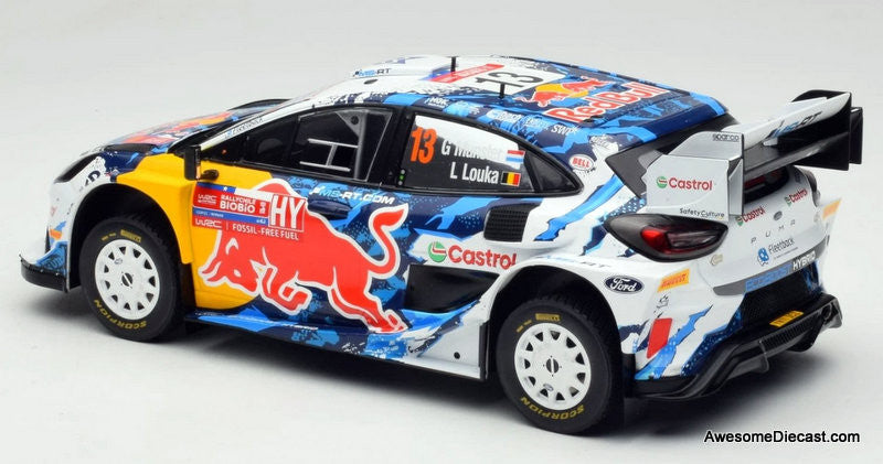 2024 Ford Puma Rally 1 #13 Chile Rally 1:18 Diecast Model Car by IXO