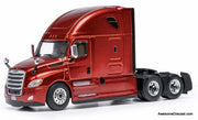 2018 Freightliner Cascadia Hightop Sleeper Tractor, Metallic Red 1:64 Diecast Model Truck by IXO