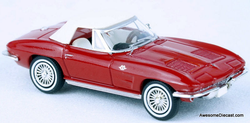 1962 Chevrolet Corvette Convertible, Red 1:87 ABS Plastic Model Car by Brekina