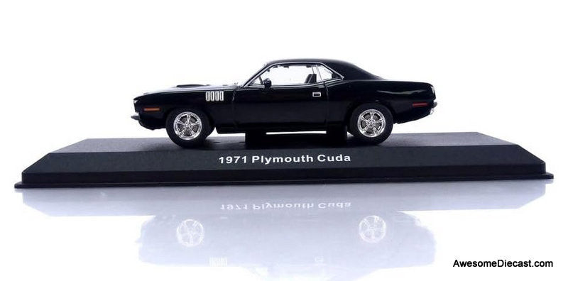 1971 Plymouth Cuda, Black (John Wick Chapter 4) 1:43 Diecast Model Car by Greenlight