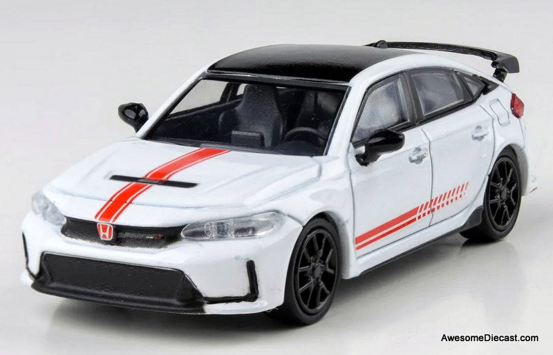 2025 Honda Civic Type R FL5 Ultimate Edition, White 1:64 Diecast Model Car by Para64