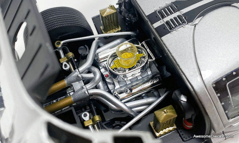 1966 Ford GT40 MKII F85, Silver 1:18 Diecast Model Car by Acme