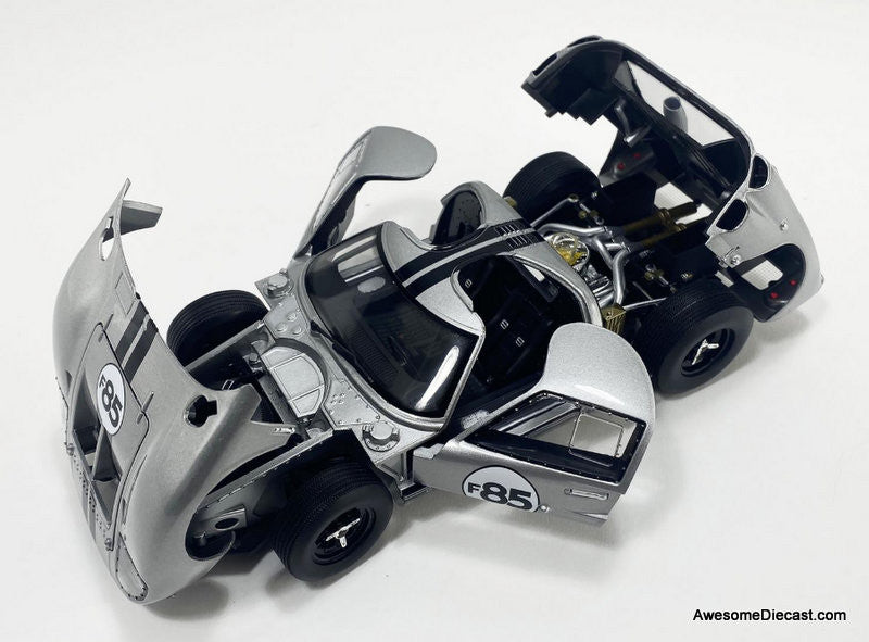 1966 Ford GT40 MKII F85, Silver 1:18 Diecast Model Car by Acme