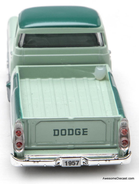 1957 Dodge Sweepside Pick-Up, Green 1:48 Diecast Model Truck by Denver Diecast