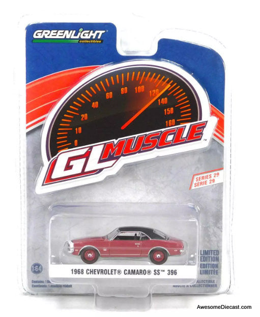 1968 Chevrolet Camaro SS 396, Cordova Maroon 1:64 Diecast Model Car by Greenlight