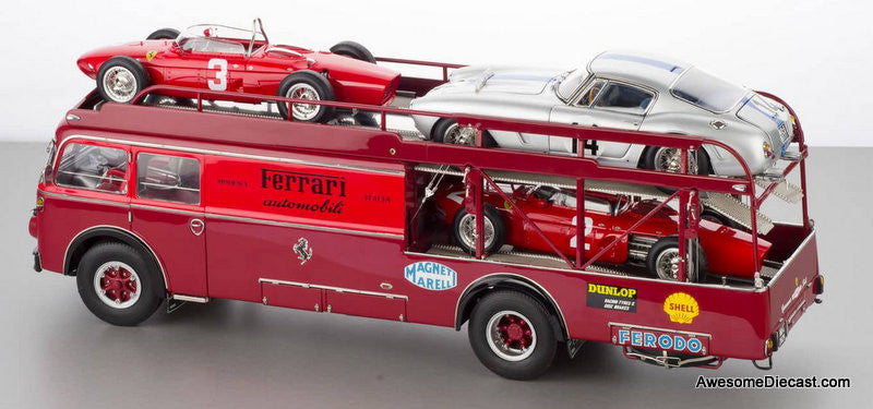 FIAT642RN2 フェラーリ 積載車 ダイヤキャスト イタリア製 1/43 1957 Fiat 642 RN2 Bartoletti Ferrari Race Car Transporter, Dark