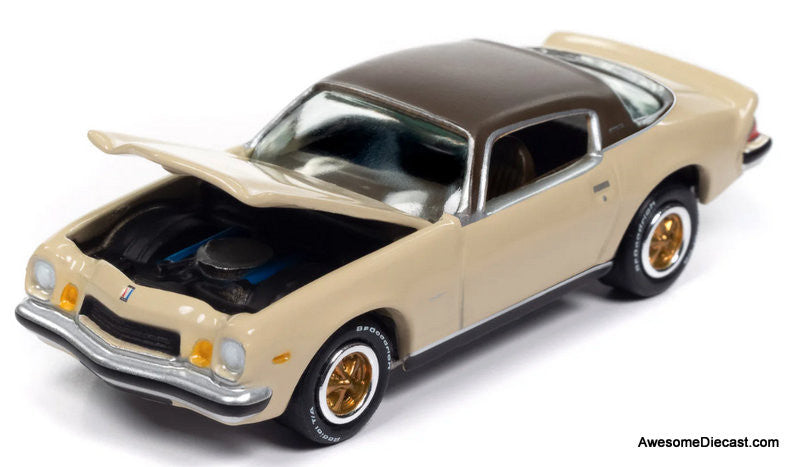 1975 Chevrolet Camaro LT, Cream Beige 1:64 Diecast Model Car by Johnny Lightning