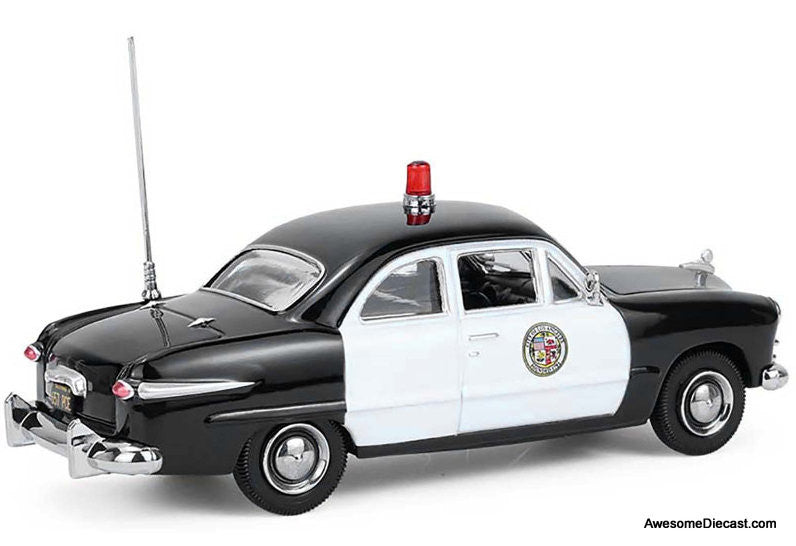 1949 Ford Custom Police Car: LAPD 1:43 Diecast Model Car by Greenlight