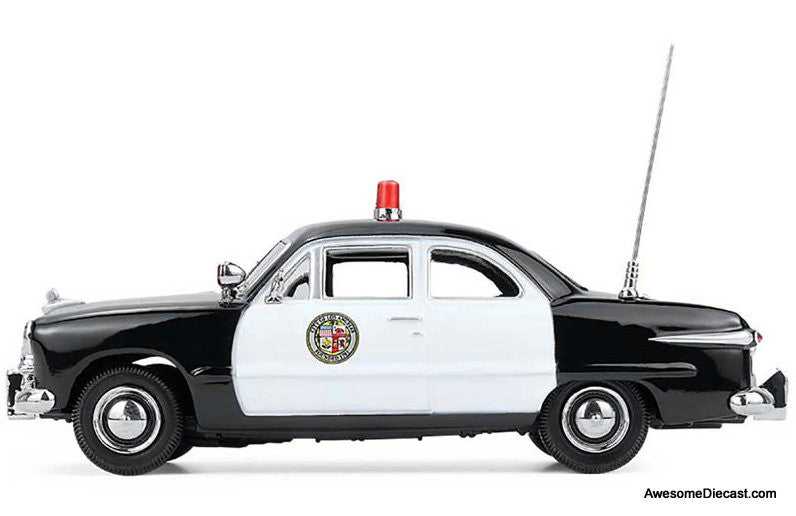 1949 Ford Custom Police Car: LAPD 1:43 Diecast Model Car by Greenlight