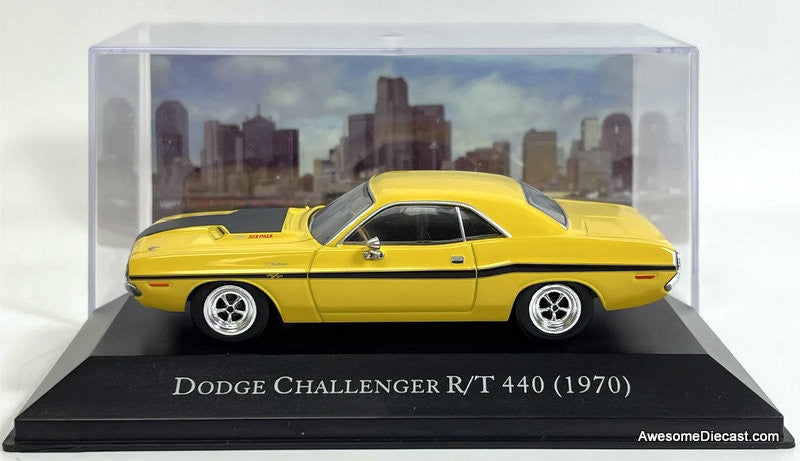 1970 Dodge Challenger R/T 440, Yellow 1:43 Diecast Model Car by DeAgostini