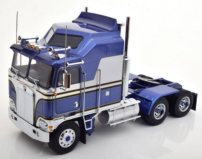1976 Kenworth K100 Aerodyne Tractor, Metallic Blue 1:18 Diecast Model Truck by Road Kings