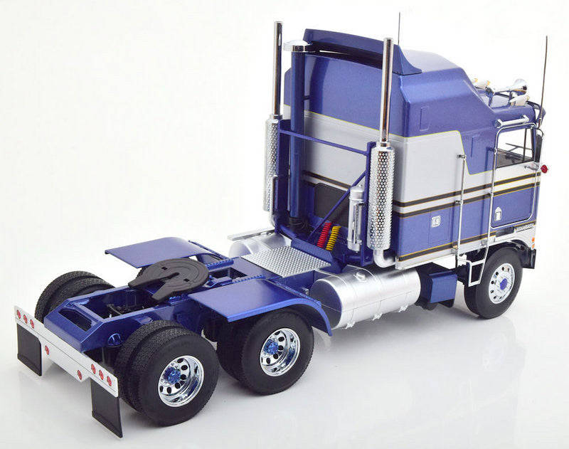 1976 Kenworth K100 Aerodyne Tractor, Metallic Blue 1:18 Diecast Model Truck by Road Kings