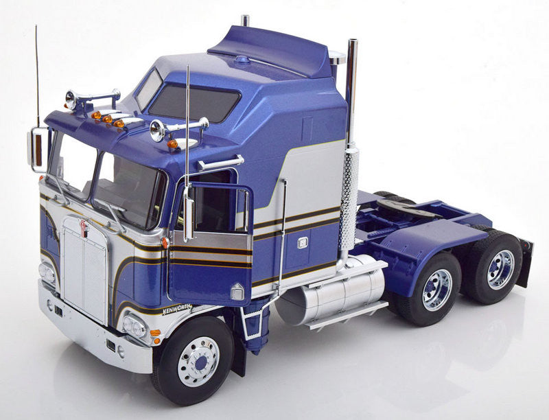 1976 Kenworth K100 Aerodyne Tractor, Metallic Blue 1:18 Diecast Model Truck by Road Kings