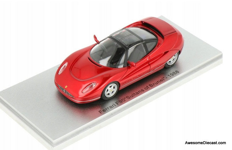 1988 Ferrari F90 Pininfarina, Red (Personal Car Sultan Of Brunei) 1:43 Resin Cast Model by Kess