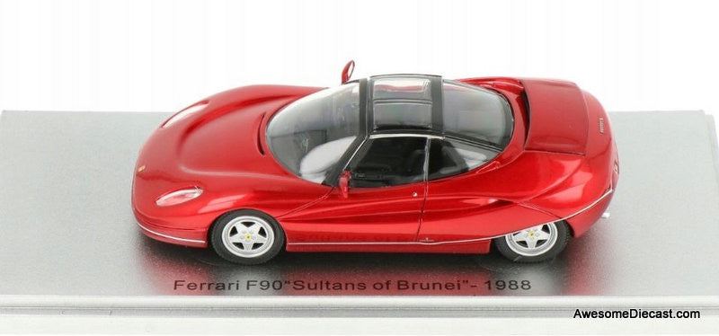 1988 Ferrari F90 Pininfarina, Red (Personal Car Sultan Of Brunei) 1:43 Resin Cast Model by Kess