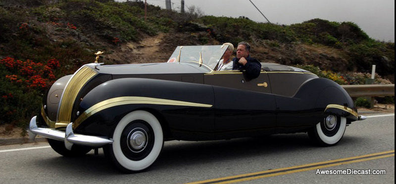 1947 Rolls Royce Phantom 111 Labourdette Vutotal Cabriolet, Metallic Brown 1:43 Resin Cast Model By Kess