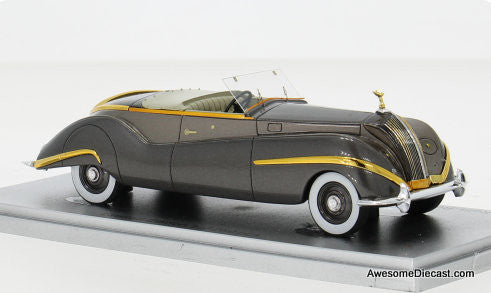 1947 Rolls Royce Phantom 111 Labourdette Vutotal Cabriolet, Metallic Brown 1:43 Resin Cast Model By Kess