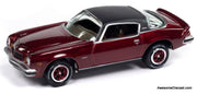 1975 Chevrolet Camaro LT, Metallic Dark Red 1:64 Diecast Model Car by Johnny Lightning