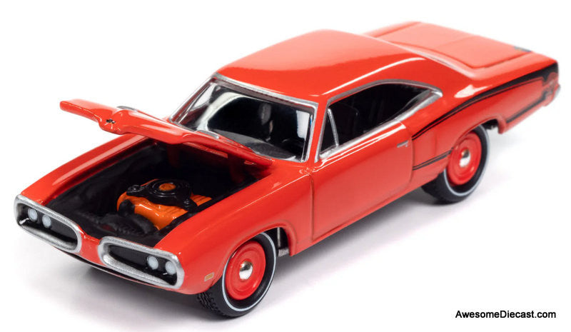 Mr. Norm's 1970 Dodge Super Bee, Hemi Orange w/Black Super Bee “C” Stripe 1:64 Diecast Model Car by Johnny Lightning