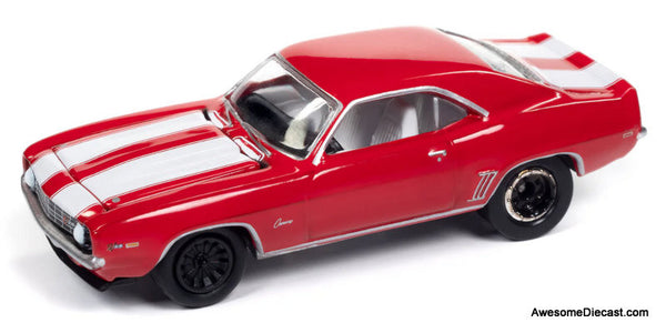 1969 Chevrolet Camaro Z28, Red w/White Stripes 1:64 Diecast Model