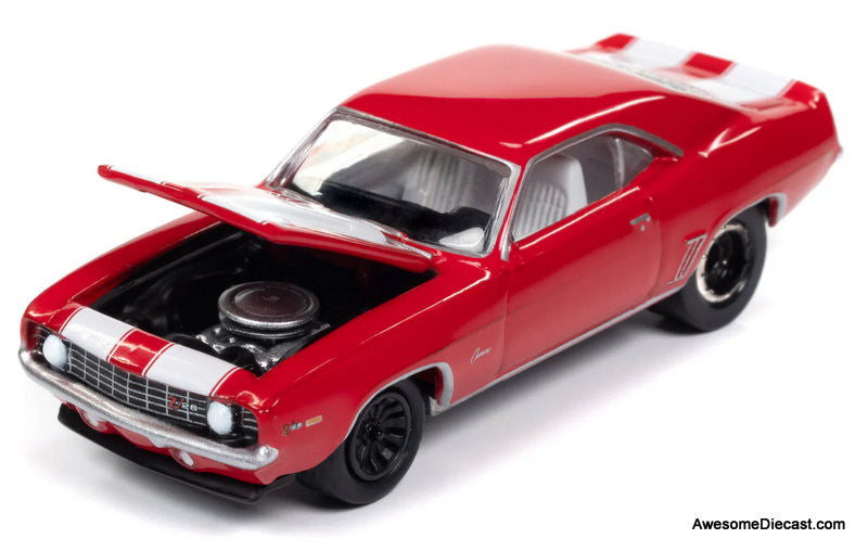 1969 Chevrolet Camaro Z28, Red w/White Stripes 1:64 Diecast Model