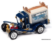 George Barris Ice Cream Truck, Blue 1:64 Diecast Model Car by Johnny Lightning