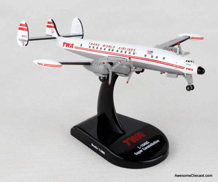 Lockheed L-1049 Super Constellation: Trans World Airlines (TWA) 1:300 Diecast Model Plane by Postage Stamp