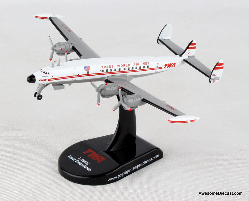 Lockheed L-1049 Super Constellation: Trans World Airlines (TWA) 1:300 Diecast Model Plane by Postage Stamp