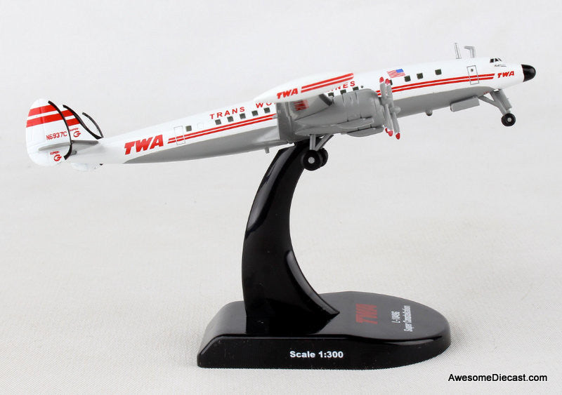 Lockheed L-1049 Super Constellation: Trans World Airlines (TWA) 1:300 Diecast Model Plane by Postage Stamp