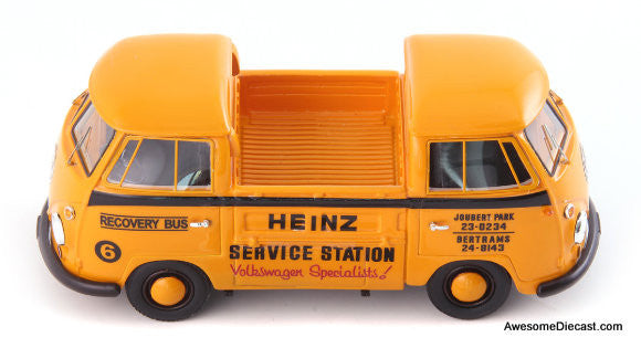 Volkswagen T1 Double Cab Recovery Bus, Yellow: Heinz Service Station 1:43 Resin Cast Model Truck by AutoCult