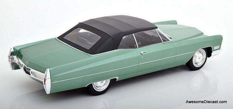 1967 Cadillac Deville Convertible (Roof Up), Metallic Green 1:18