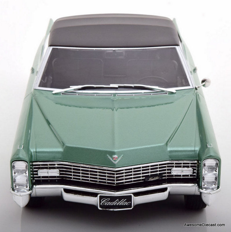 1967 Cadillac Deville Convertible (Roof Up), Metallic Green 1:18
