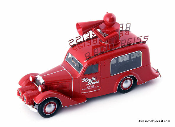 AutoCult 1:43 1929 Steyr XX  Verkaufswagen (Sales Car): Radio Reiss TV/Radio Station