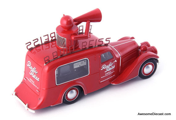 AutoCult 1:43 1929 Steyr XX  Verkaufswagen (Sales Car): Radio Reiss TV/Radio Station