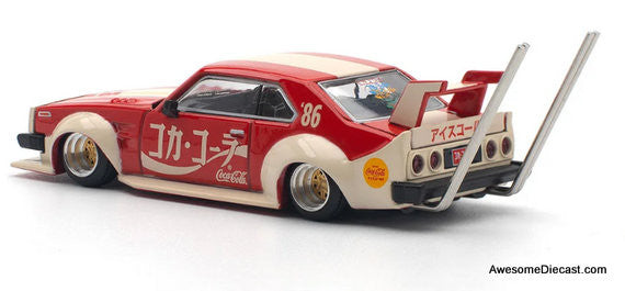 Nissan Skyline C210 Kaido Racer Bosozoku Style, Coca Cola Livery 1:64 Diecast Model Car by Pop Race