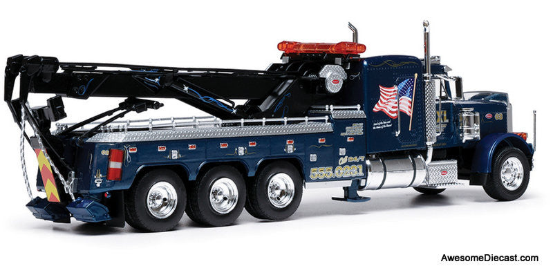 1980 Peterbilt 359 Wrecker, Blue w/Eagle 1:43 Diecast Model Truck