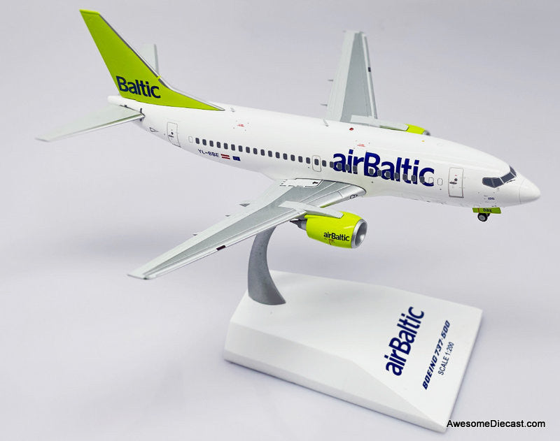 Boeing 737-500: Air Baltic (Reg #YL-BBE) 1:200 Diecast Model Plane by JC Wings