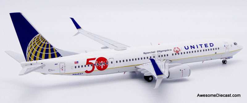 Boeing 737-900ER: United Airlines (Reg #N66837) "Special Olympics 50" 1:200 Diecast Model Plane by JC Wings