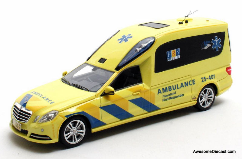 Mercedes Benz E250D VF212 Ambulance: Dutch First Responder, Urk 1:43 Resin Cast Model Ambulance by Matrix
