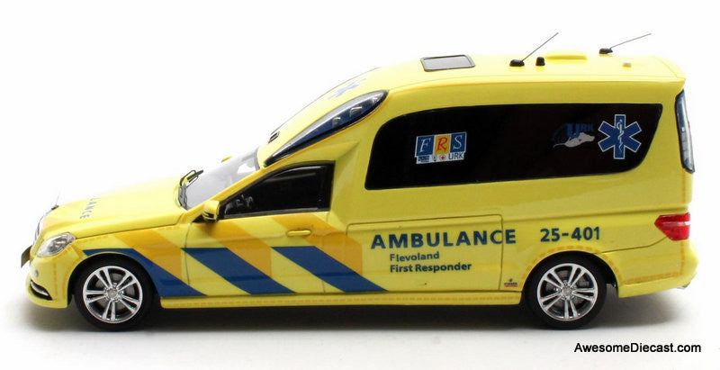 Mercedes Benz E250D VF212 Ambulance: Dutch First Responder, Urk 1:43 Resin Cast Model Ambulance by Matrix