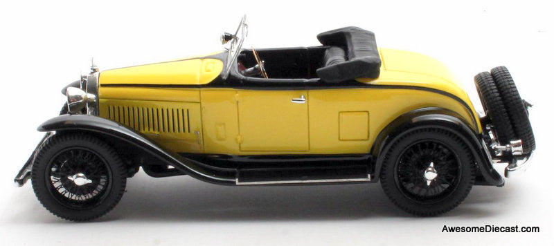 1929 Bugatti Type 40 Roadster, Yellow/Black 1:43 Resin Cast Model Car by Matrix