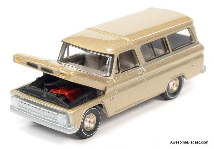 1966 Chevrolet Suburban, Saddle Metallic 1:64 Diecast Model Car by Auto World