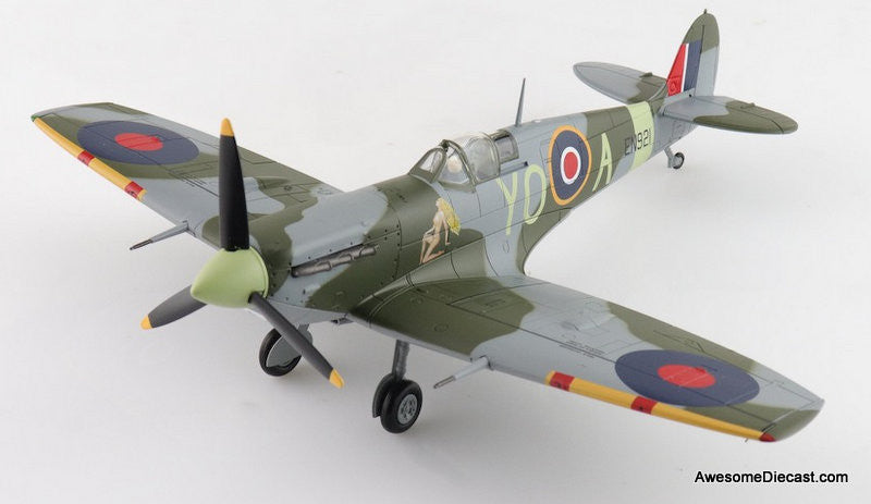 Spitfire Mk. Vb, EN921, flown by F/O Jack Sheppard, No. 401 Sqn. (RCAF), 1943 1:48 Diecast Model Plane by Hobby Master