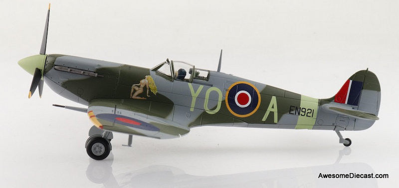 Spitfire Mk. Vb, EN921, flown by F/O Jack Sheppard, No. 401 Sqn. (RCAF), 1943 1:48 Diecast Model Plane by Hobby Master
