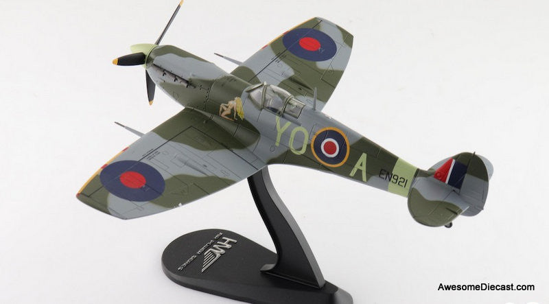 Spitfire Mk. Vb, EN921, flown by F/O Jack Sheppard, No. 401 Sqn. (RCAF), 1943 1:48 Diecast Model Plane by Hobby Master