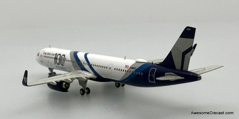Airbus A321neo: Delta Airlines (Reg # N589DT) 100th Anniversary Livery 1:200 Diecast Model Plane by Gemini 200