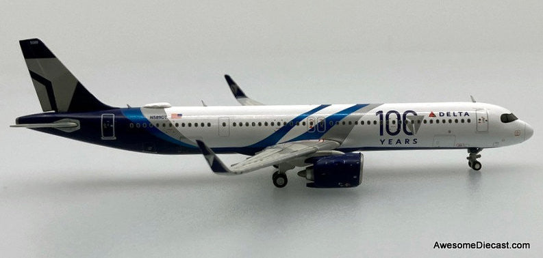 Airbus A321neo: Delta Airlines (Reg # N589DT) 100th Anniversary Livery 1:200 Diecast Model Plane by Gemini 200