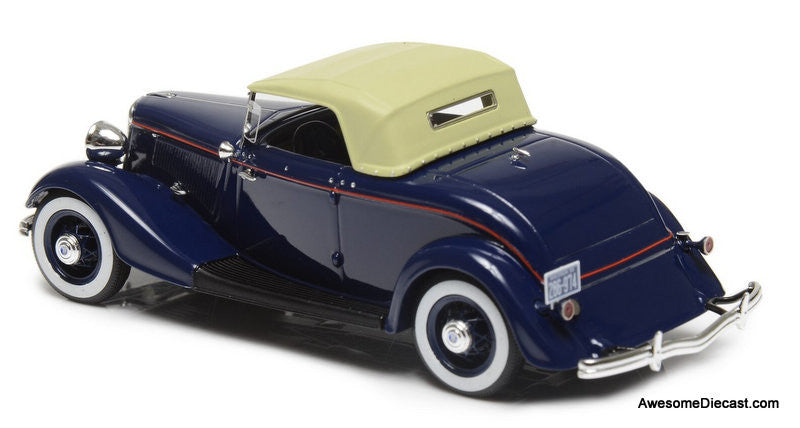 Esval Models 1:43 1933 Ford Model 40 Roadster (Roof Up), Blue