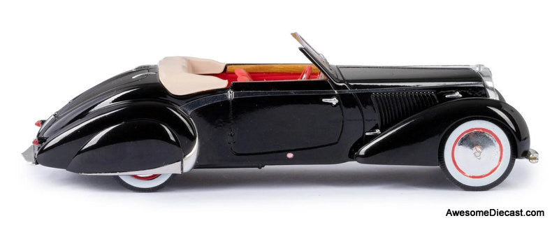 Esval Models 1:43 1939 Delage D6-70 Cabriolet by Letourneur & Marchand (Open Roof), Black