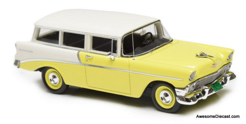 Esval Models 1:43 1956 Chevrolet 210 Handyman 2 Door Station Wagon, Yellow/White